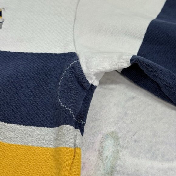 Vintage Michigan Wolverines Barbarian Rugby Polo Shirt Men L Striped Rare - Picture 14 of 16